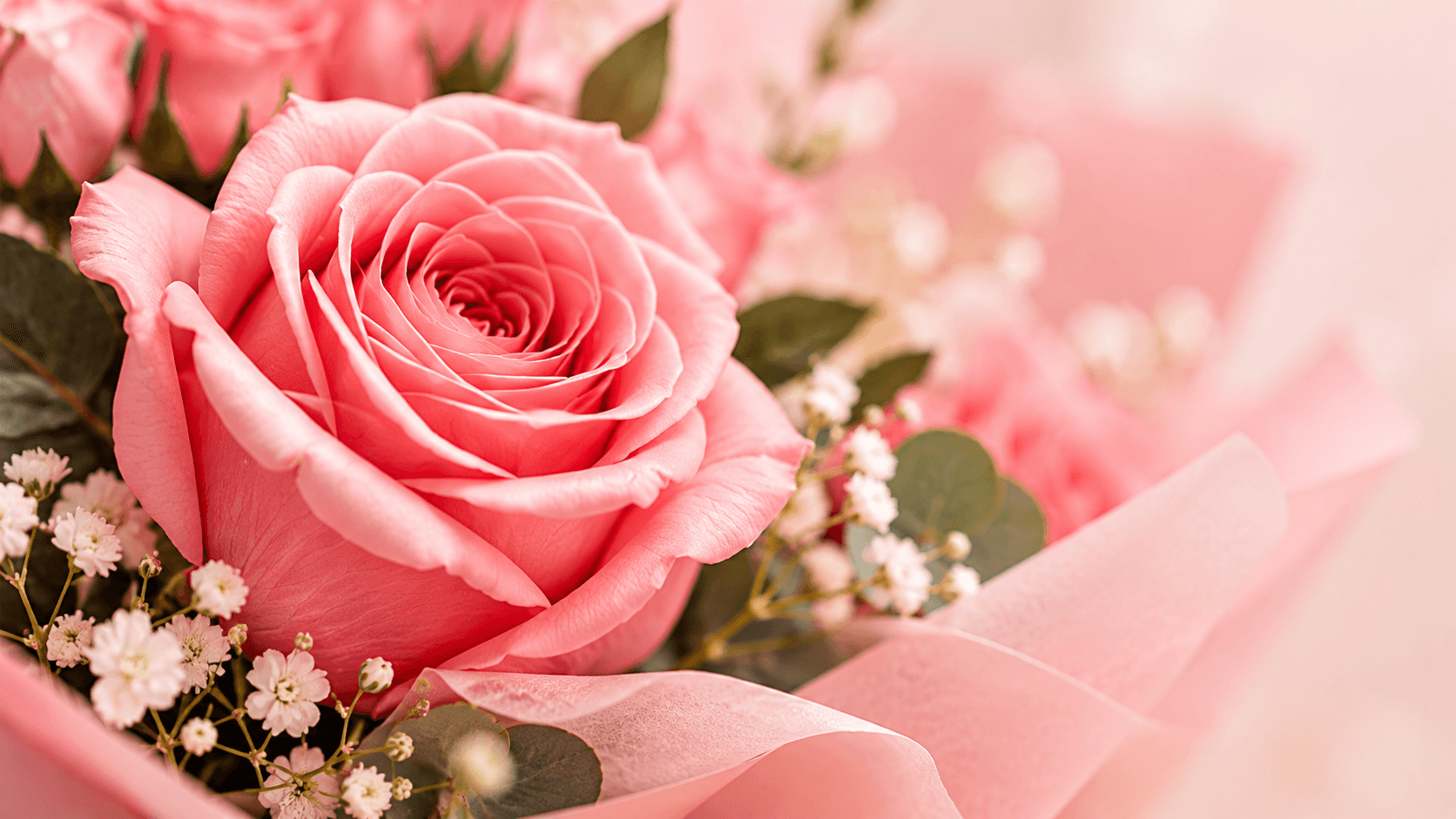 Detalle de una rosa rosada para inspirar arreglos florales personalizados